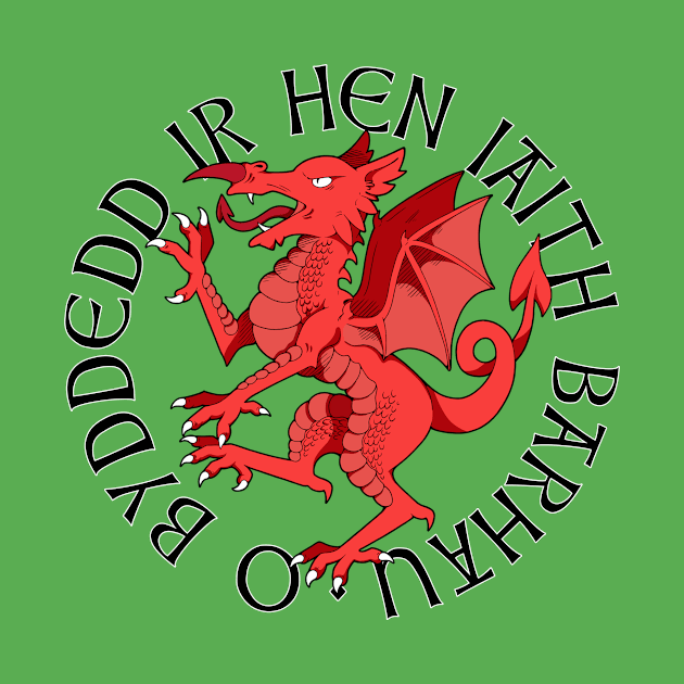 Heraldic Welsh Dragon by Skarmaiden