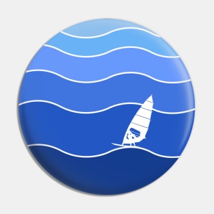 Windsurfer waves Pin