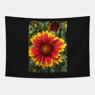 Red and yellow flower Tapestry