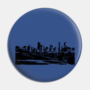 Denver Cityscape Art Print Pin