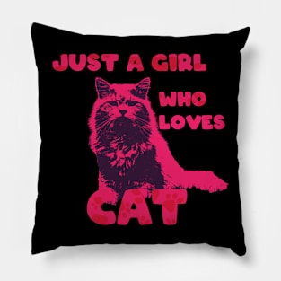 just a girl who loves cat Pillow