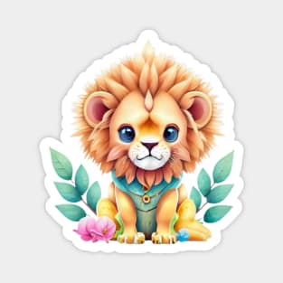 cute colorful lion Magnet