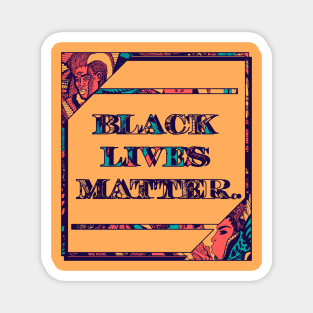 Retro Triad Black Lives Matter Period Magnet