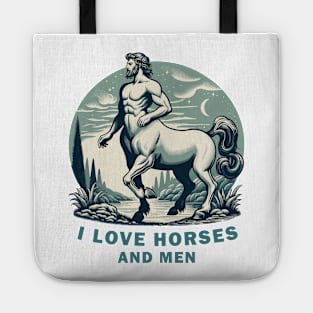 Centaur Ancient greek Mythical beast, funny graphic t-shirt, for women who love horses and men. Tote