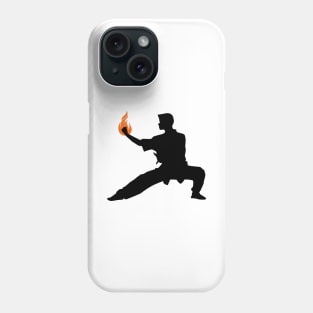 Wushu Fire Flame Hand Silhouette Pose Phone Case