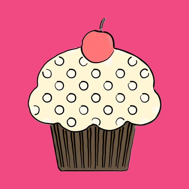 Cute Cartoon Cupcake by HappyPixelDesigns