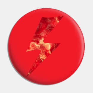 Red Lightning Flash Bolt Pin