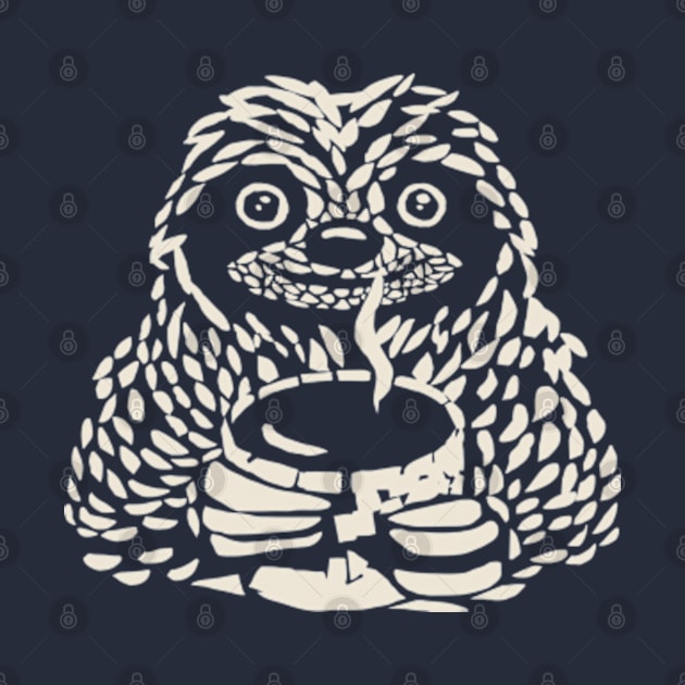 sloth coffee by Roocolonia