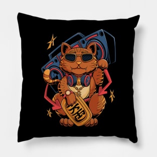 Lucky Cat Raper Hiphop Pillow