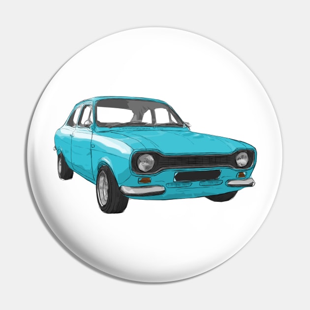 Classic Escort MK1 Light Blue Pin by jdm1981