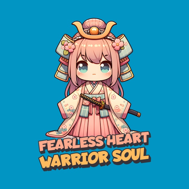 Fearless Heart Warrior Soul Samurai Anime Girl by WitchyArty