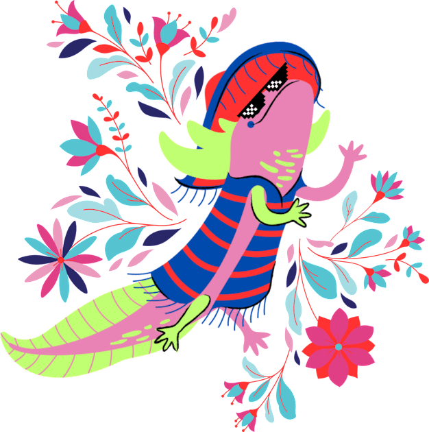 Lizard cute salamanders Kids T-Shirt by LuluCybril