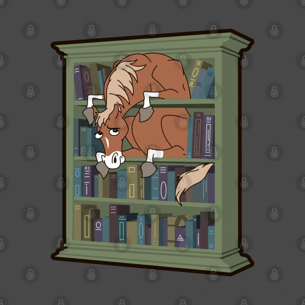 Horse in a Bookcase by RobotGhost