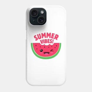 Funny Summer Vibes Watermelon Kawaii Slice Phone Case