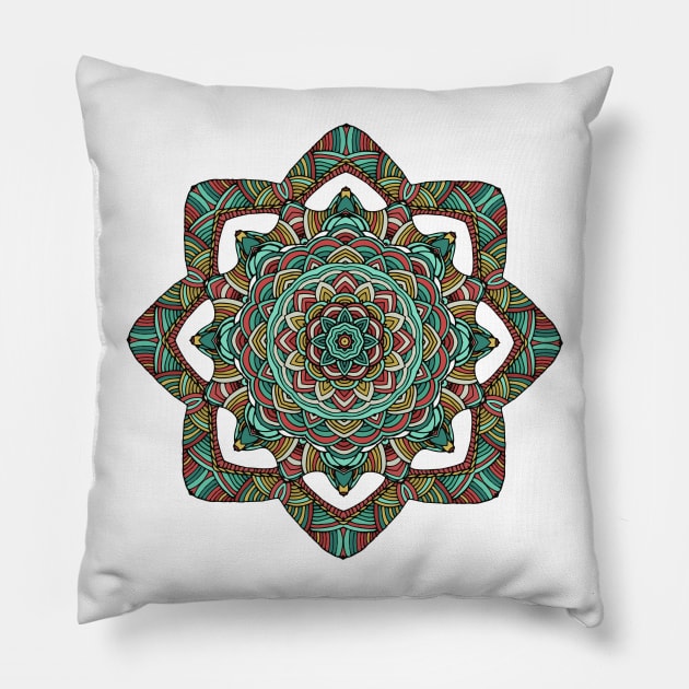 Bright mandala Pillow by JuliaBadeeva