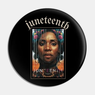 juneteenth African American woman Pin