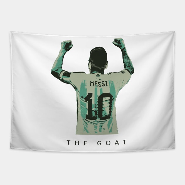 The Goat 10 Messi Tapestry by elmejikono