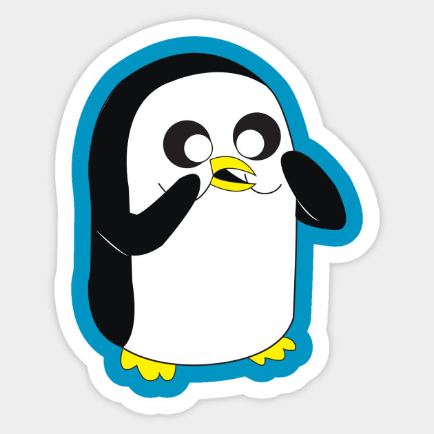 Penguin Cartoon Adventure Time Sticker Teepublic