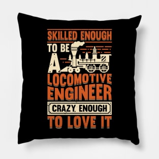 Train Engineering Locomotive Engineer Gift Pillow