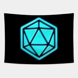 80s Retro D20 Neon Glow Tapestry