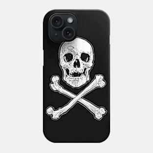 Skull and Bones - Jolly Roger, Skeleton, Anatomy, Pirates, Halloween Phone Case