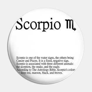 Scorpio Zodiac Sign Pin