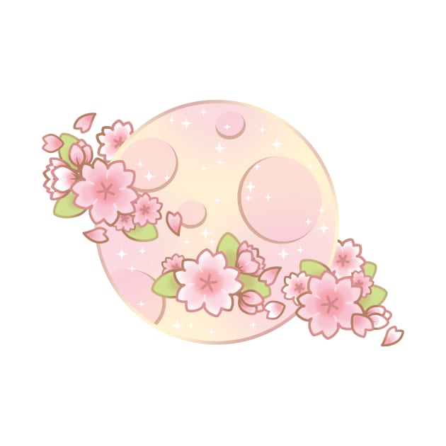 Magical Sakura Cherry Blossoms Planet by cSprinkleArt