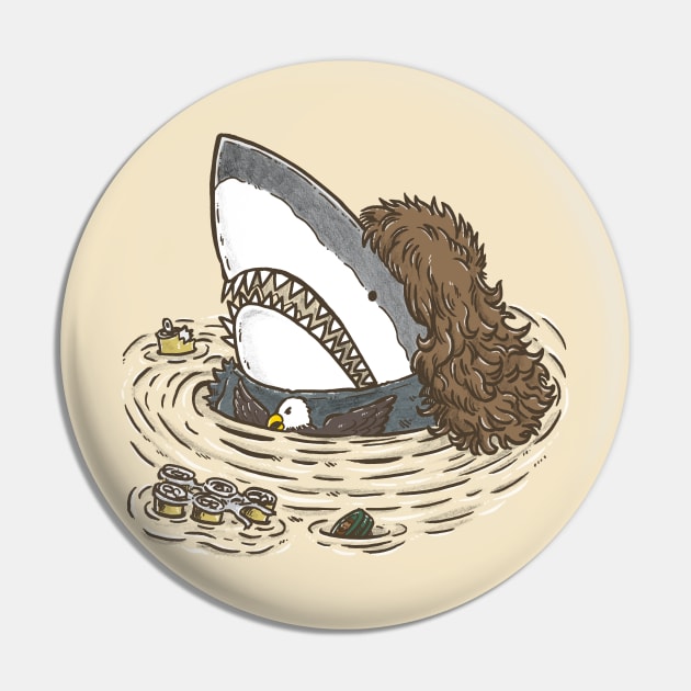 The Mullet Shark Pin by nickv47