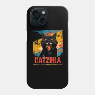 Catzilla Cat Urban Chaos Brought by Giant Phone Case