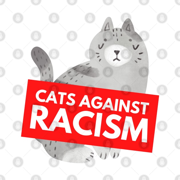 Cats Against Racism (White) by applebubble