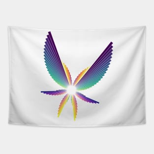 Aurora Angel Seraphim | Flying Six Wing Bar Chart White Tapestry