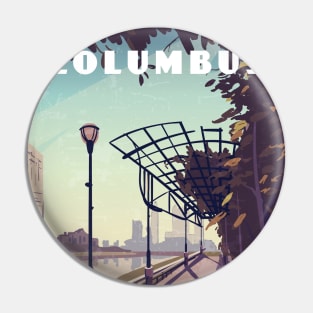 Columbus, Ohio, USA.Retro travel poster Pin