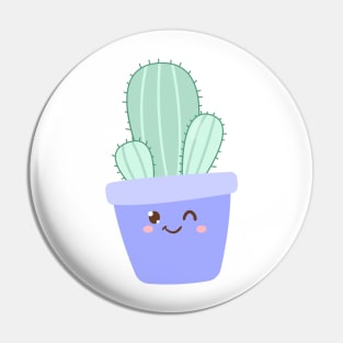 Cute Catus In Pot Pin