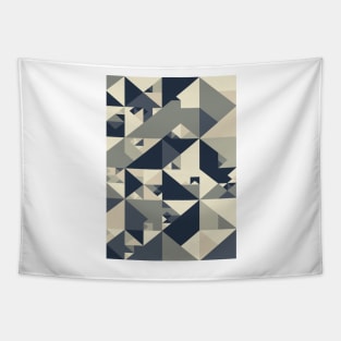 Blue and Grey Bauhaus Tapestry