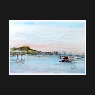 Townsville Breakwater Marina - The Red Barron and Castle Hill T-Shirt