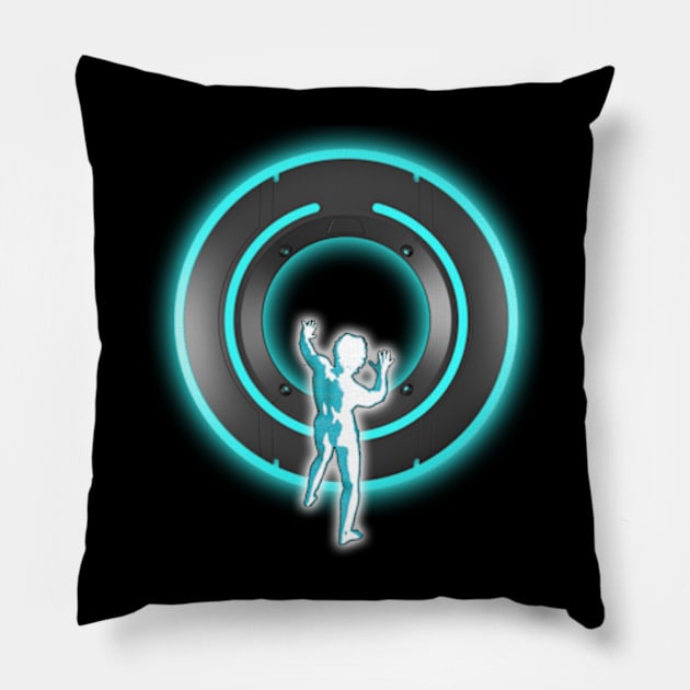 Rush - Starman with Tron Identity Disc Pillow by RetroZest