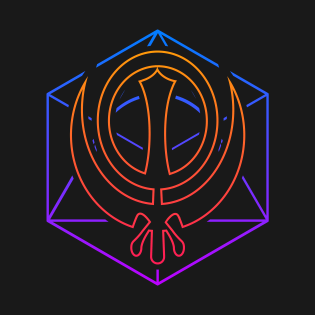 Retro 80s Sikh Khanda by MeatMan