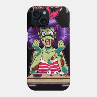 Zombie pin up girl halloween Phone Case