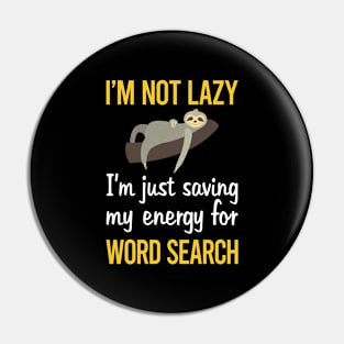 Saving Energy For Word Search Pin