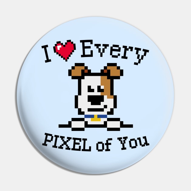 Pixelated jack russell terrier puppy with Inspirational quote Pin by Yurko_shop