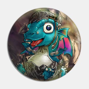 Blue Baby Dragon Pin