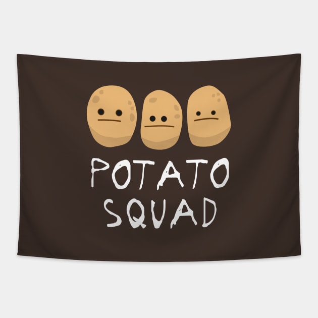 Potato Squad - Funny Potatoes Tapestry by propellerhead