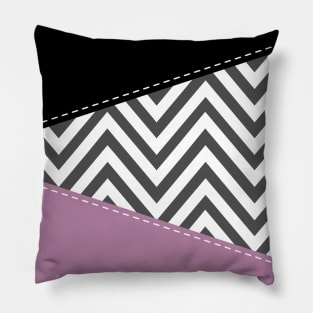 Gray Zigzag, Gray Chevron, Zigzag Pattern, Purple Pillow