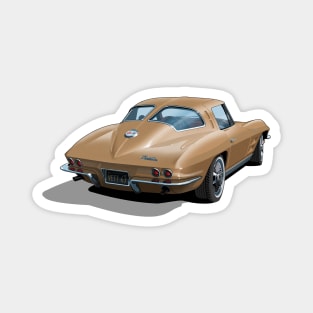 1963 Corvette in gold Magnet