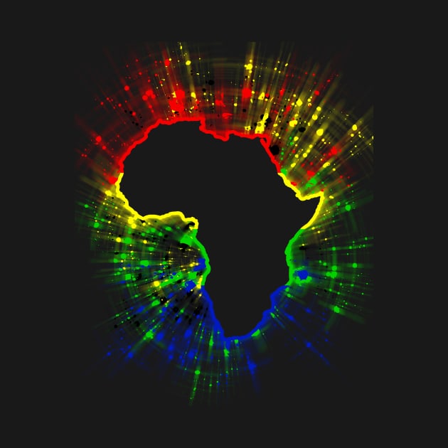 South African Flag Colours and Continent by MellowGroove