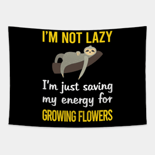 Funny Lazy Flower Growing Tapestry