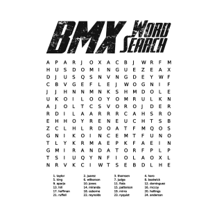 BMX Riders Word Search T-Shirt