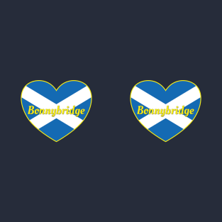 Bonnybridge Scotland UK Scotland Flag Heart T-Shirt