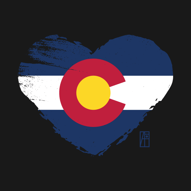 U.S. State - I Love Colorado - Colorado Flag by ArtProjectShop