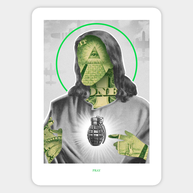 Pray for Money - Jesus - Sticker